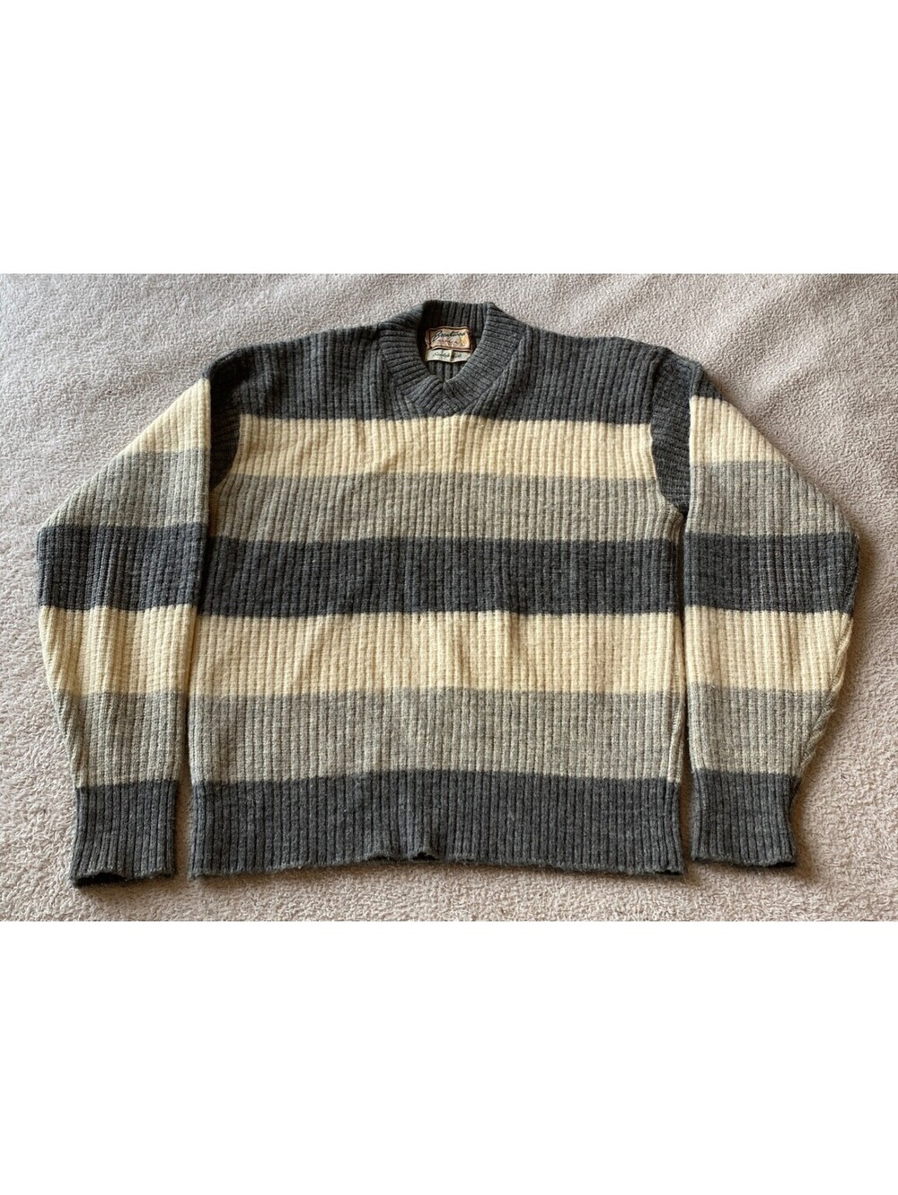 VTG Brentwood Mirapaca Wool Scotch Mist Sweater Men's L 50s 60s RARE Great Shape